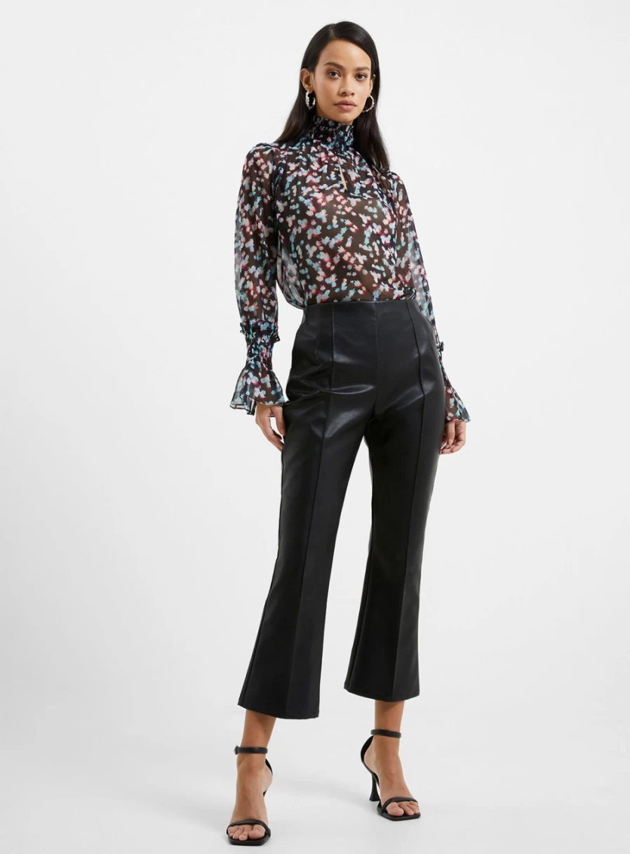 French Connection Women's Claudia Pu Stretch Trousers - Size 10 | Comfortable & Stylish Pants