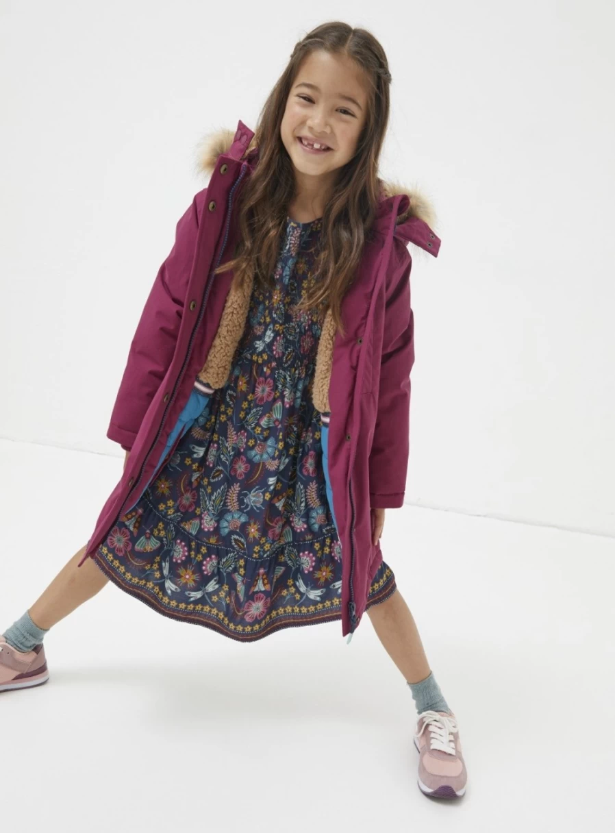 FatFace Women's Addison Waterproof Raincoat for Ages 4-5 Years | Lightweight Outdoor Jacket