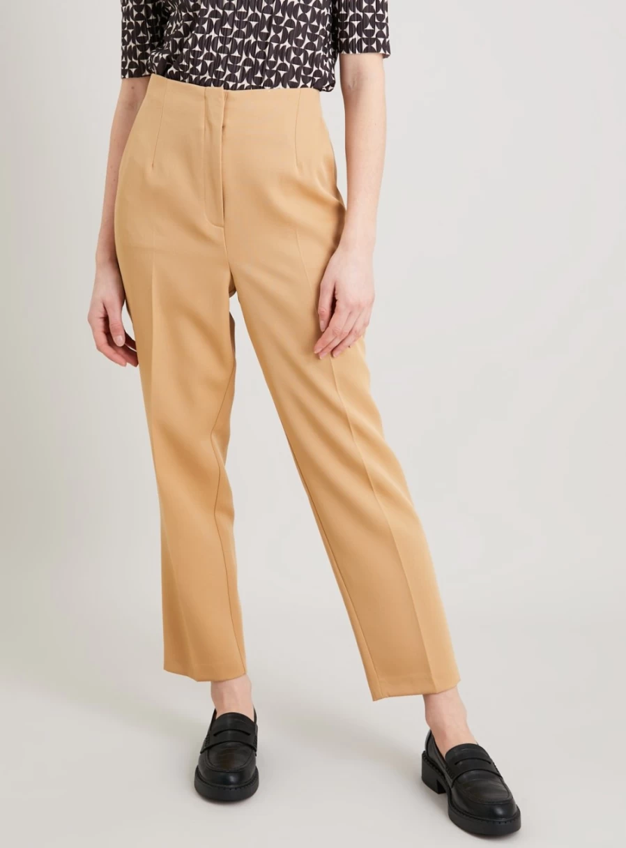 Tu Women's Light Brown High Waisted Tapered Coord Trousers - Size 10 | Slim Fit Casual Pants