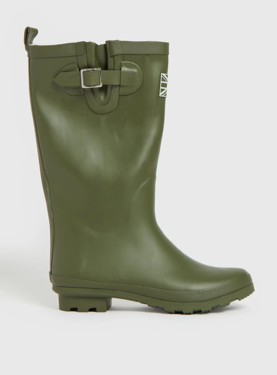 Tu Women's Khaki Green Waterproof Wellington Boots Size 5