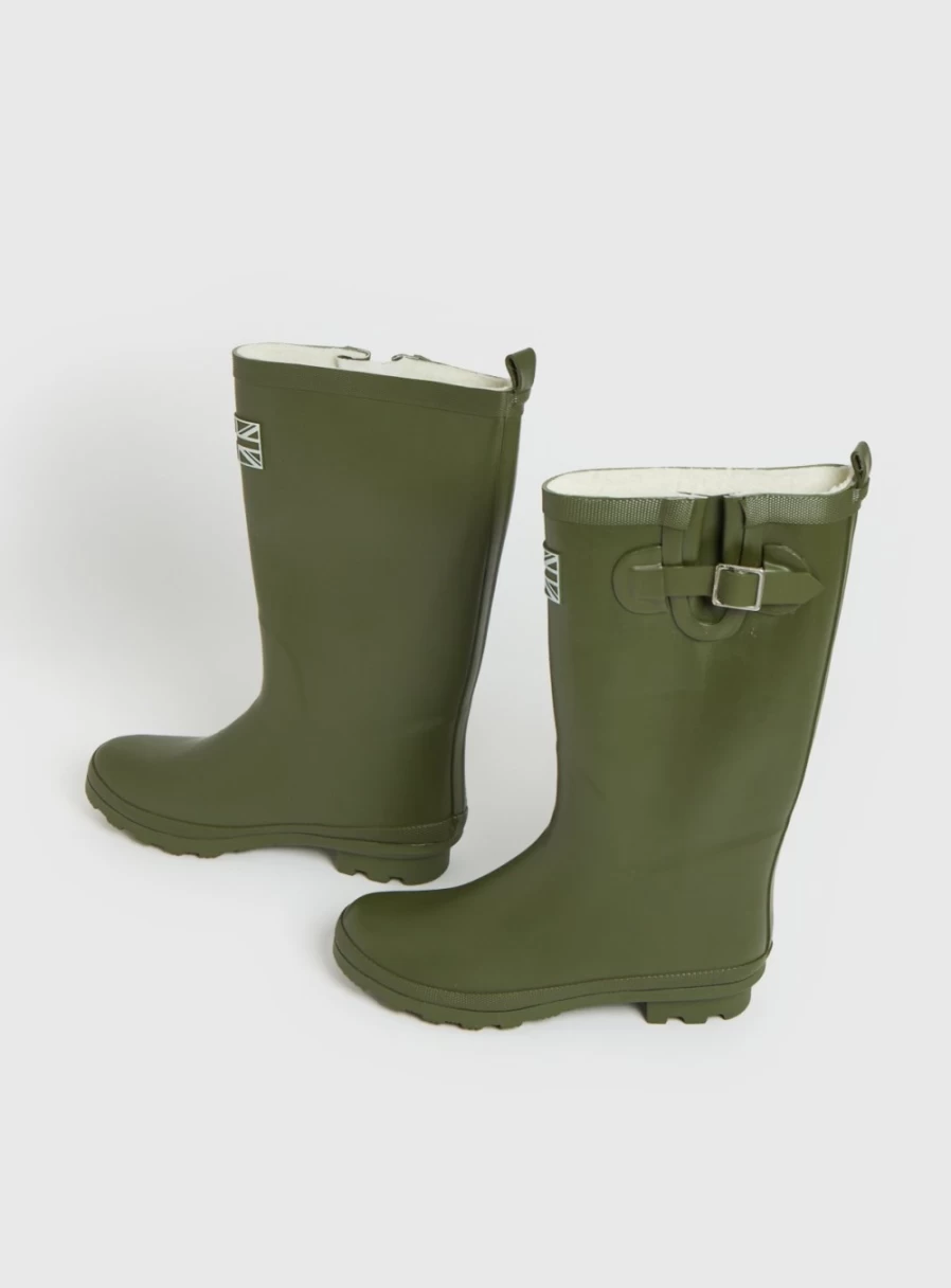 Tu Women's Khaki Green Waterproof Wellington Boots Size 5