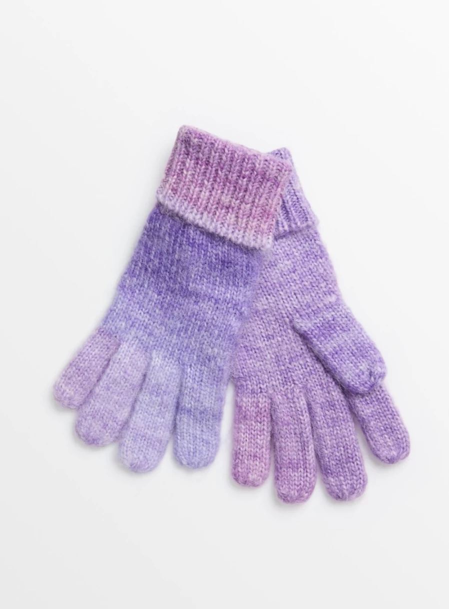 "TU Women's Purple Ombre Knit Gloves One Size - Stylish Winter Handwear"