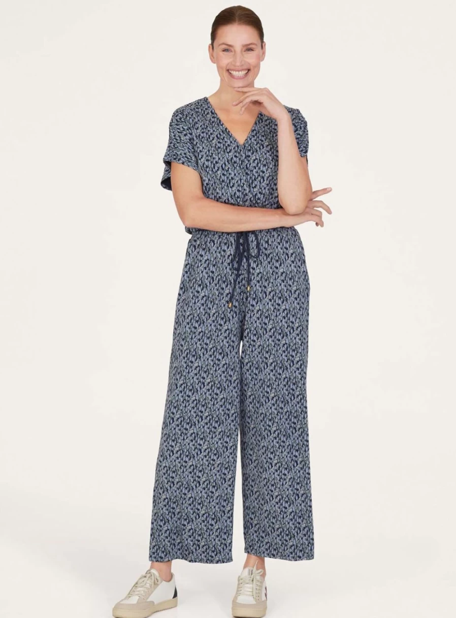 Thought Women's Lenzing Ecovero Printed Wrap Jumpsuit - Sustainable Fashion