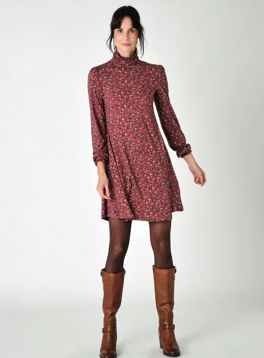 Burgs Women's Georgia Roll Neck Mini Dress - Size 8 Casual Chic Knitwear