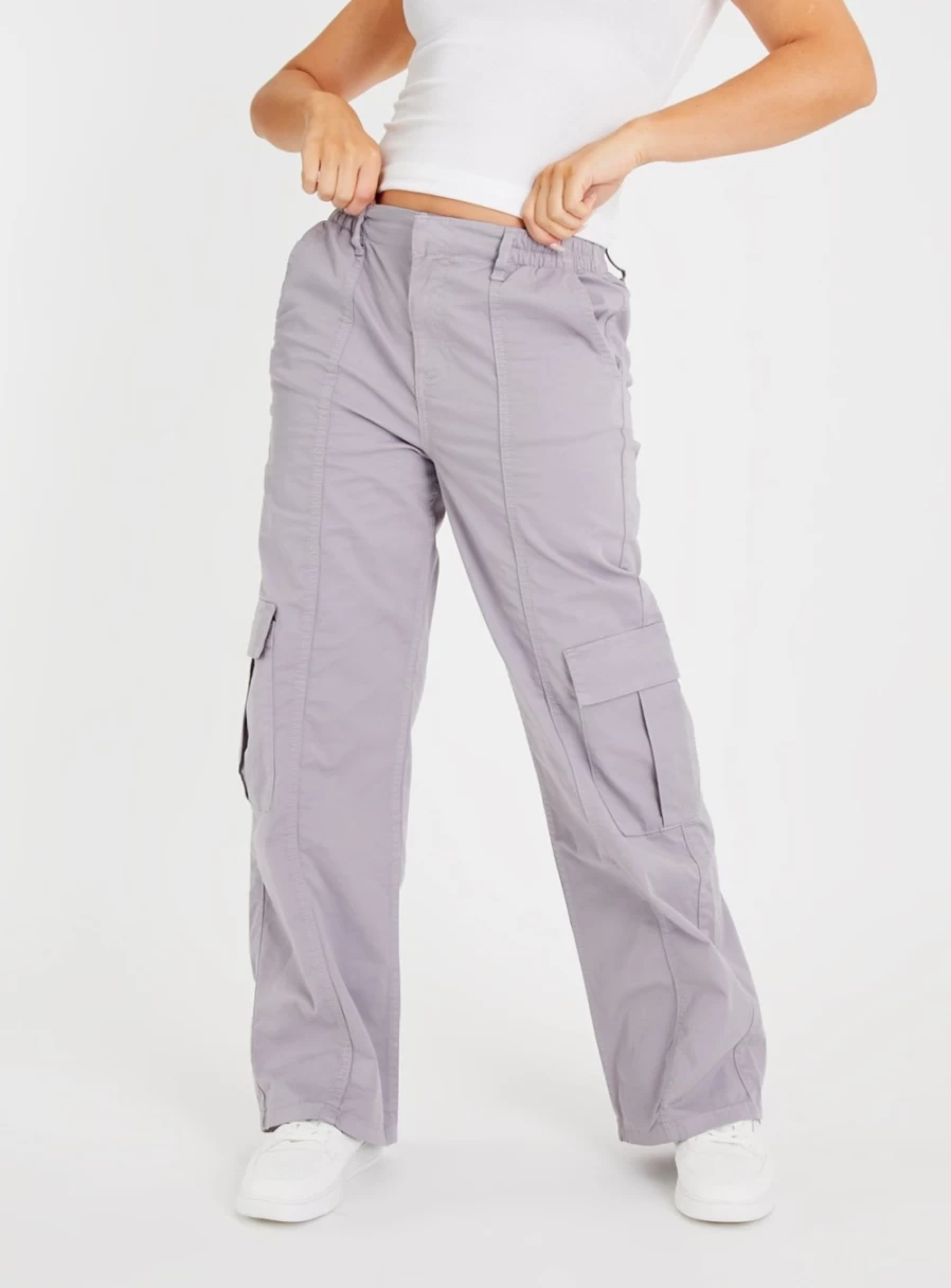 Women's Grey Straight Leg Cargo Pants by Tu - Stylish & Comfortable Trousers for Everyday Wear